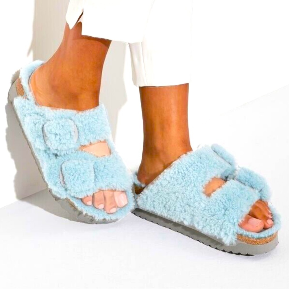 Birkenstock Arizona big buckle teddy shearling